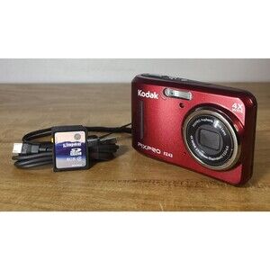 Kodak PIXPRO FZ43 Digital Camera (Red) 8GB SD Memory Bundle